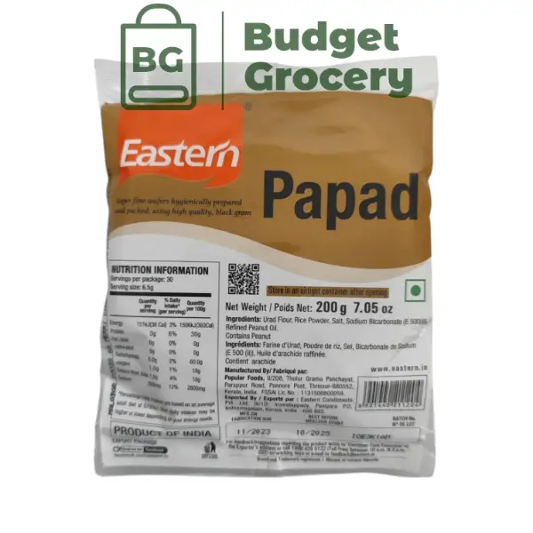 Eastern Urid Papad 200g